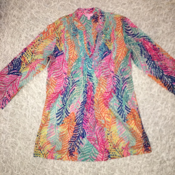 Lilly Pulitzer Sarasota Tunic Blouse - Small C - Picture 2 of 7